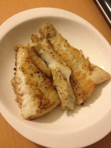 ムニエルにしたヒラメ