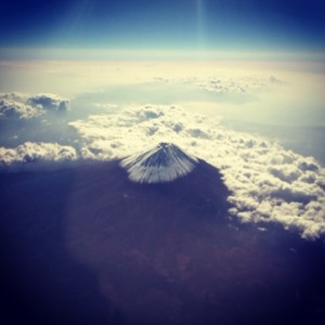 世界遺産富士山上空