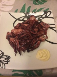 ゲソのバター焼き