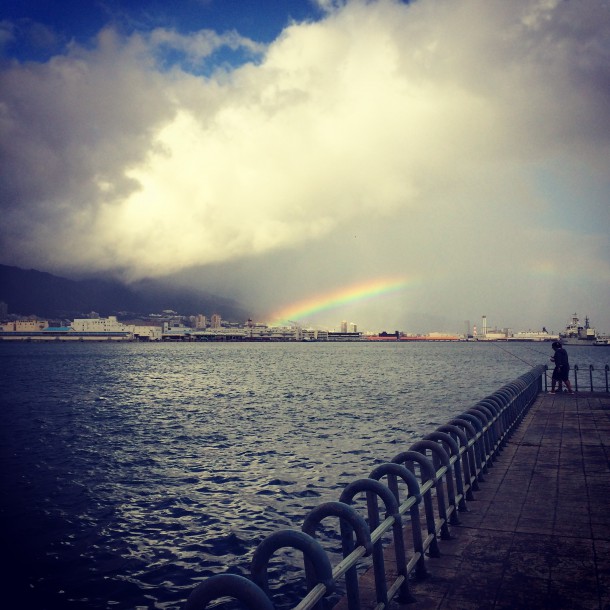 波止釣りの様子