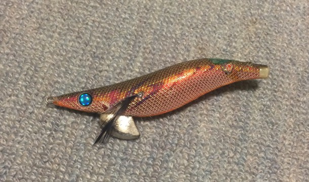 カンナが取れたエギ