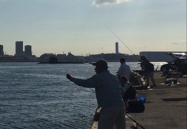 車横付け釣り場