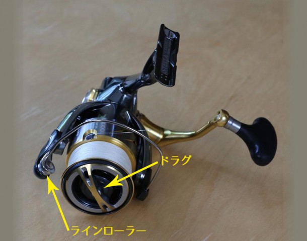 スピニングリールパーツ名称2