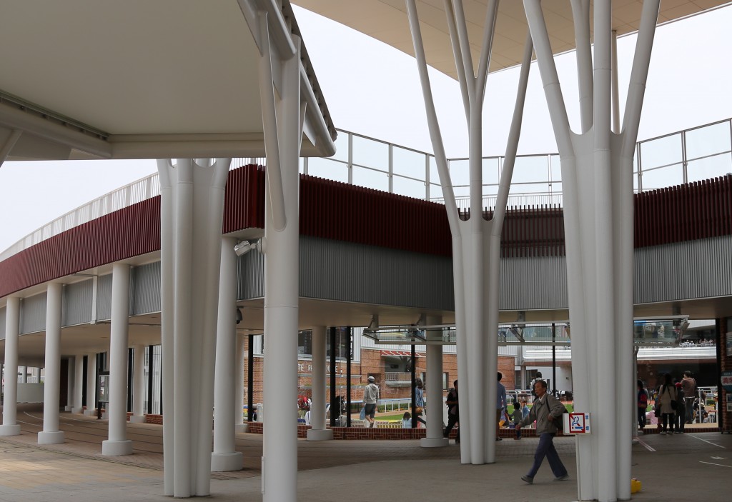 ガラス張りのパドック