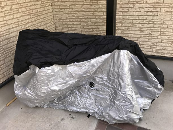 クロスバイクを保管している写真