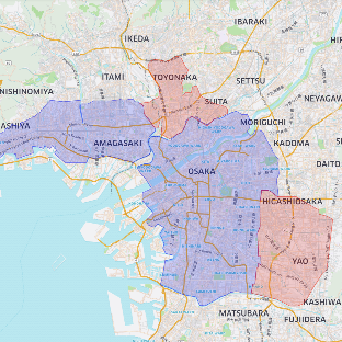ウーバーイーツ大阪の範囲